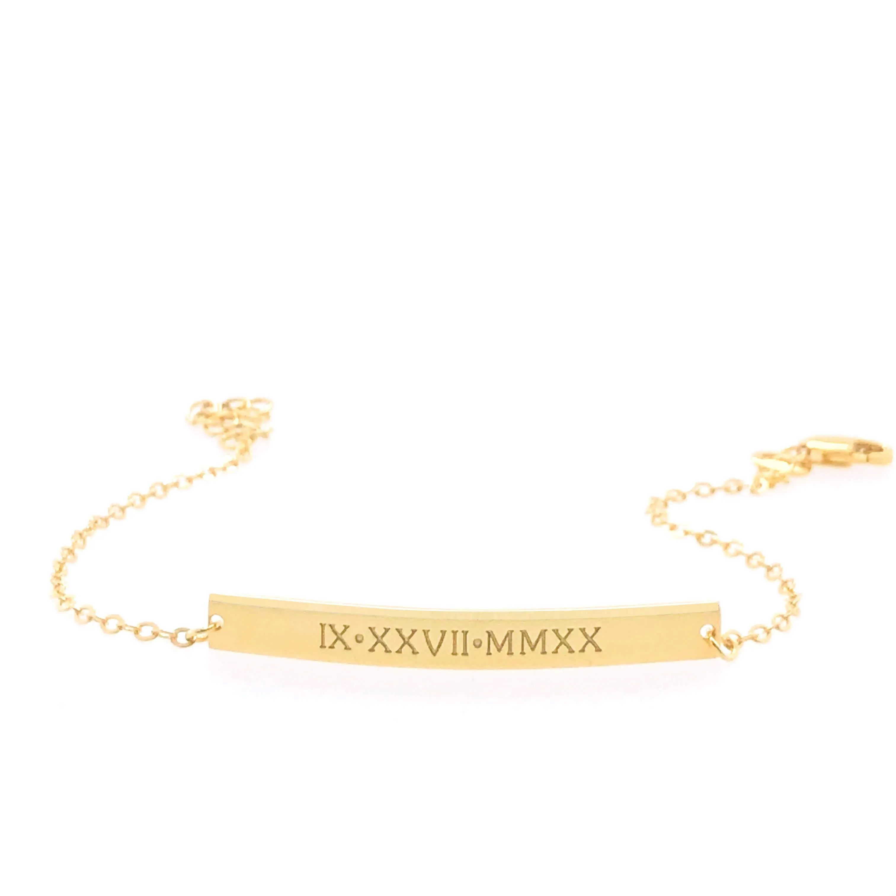 14k Gold Bar Bracelet