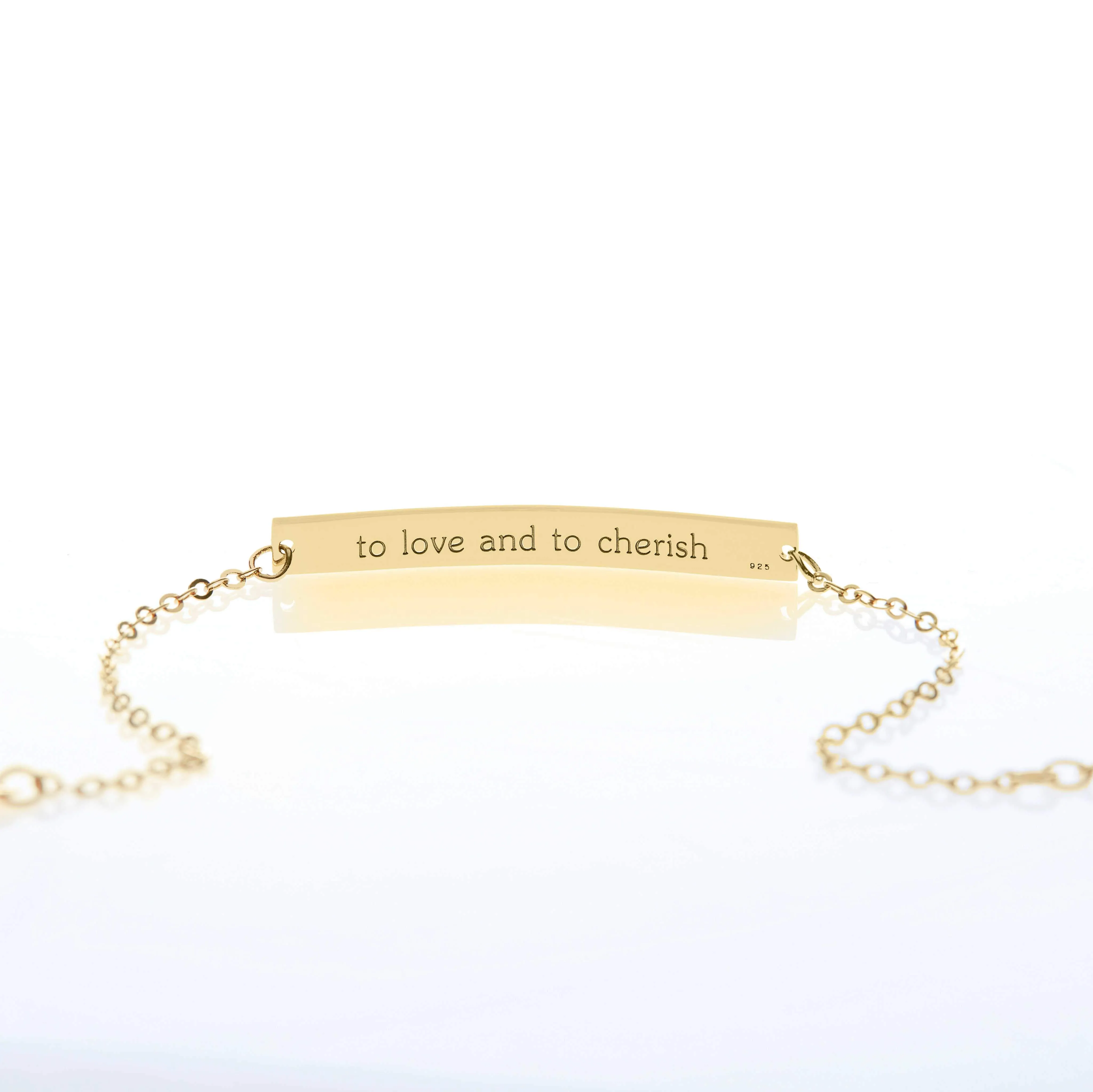 14k Gold Bar Bracelet