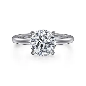 14K White Gold 'Ali' Round Diamond Engagement Ring