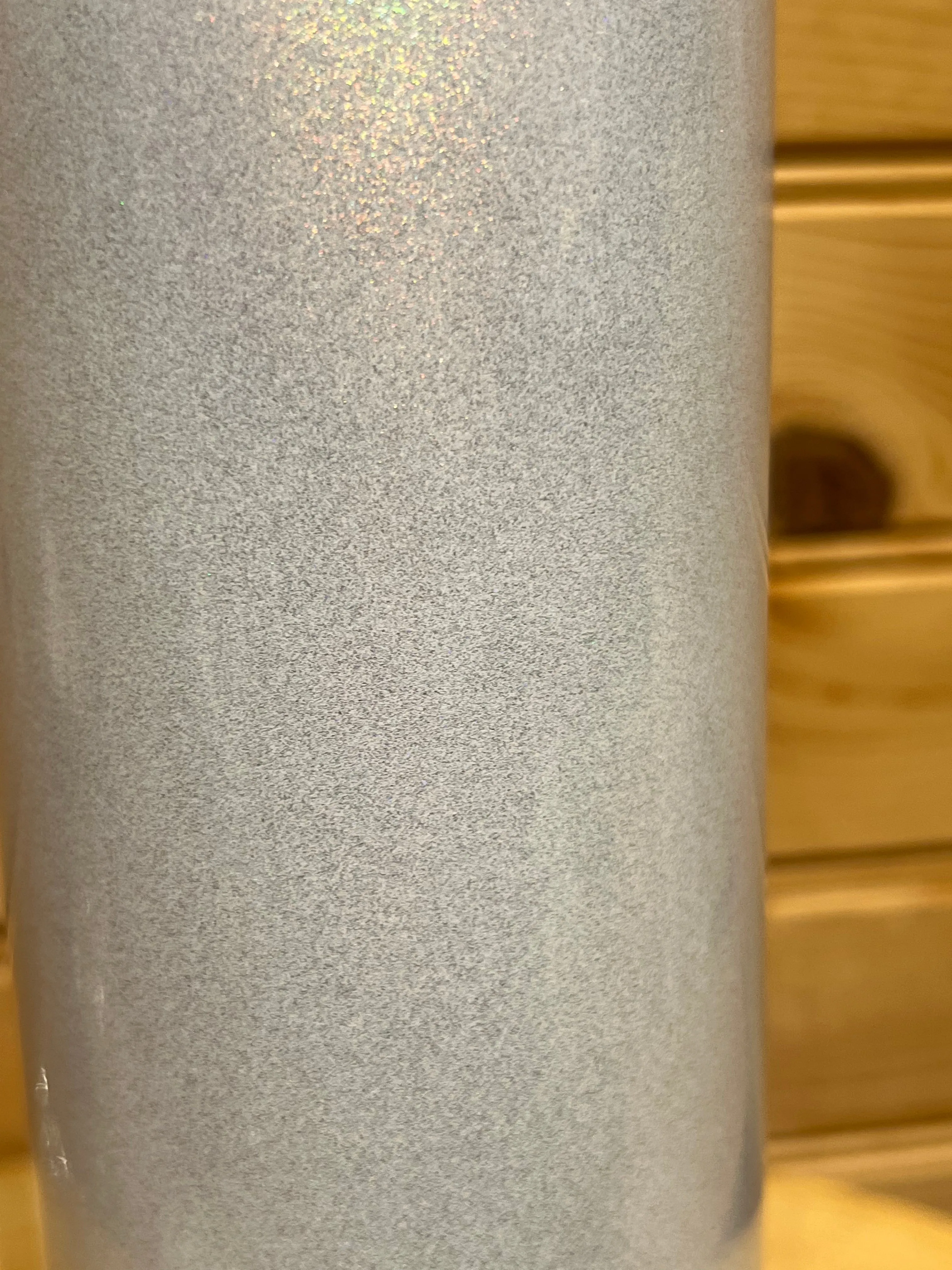 20 oz Glitter Straight Sublimation Stainless Steel Tumbler - White