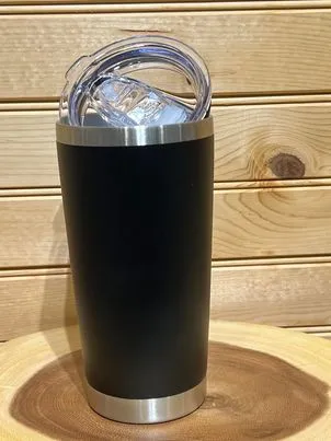 20 oz Regular Black Stainless Steel Tumbler