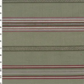 3 1/2 YD PC--Valdese Stripe Pamlico Wisteria Gray Home Decorating Fabric