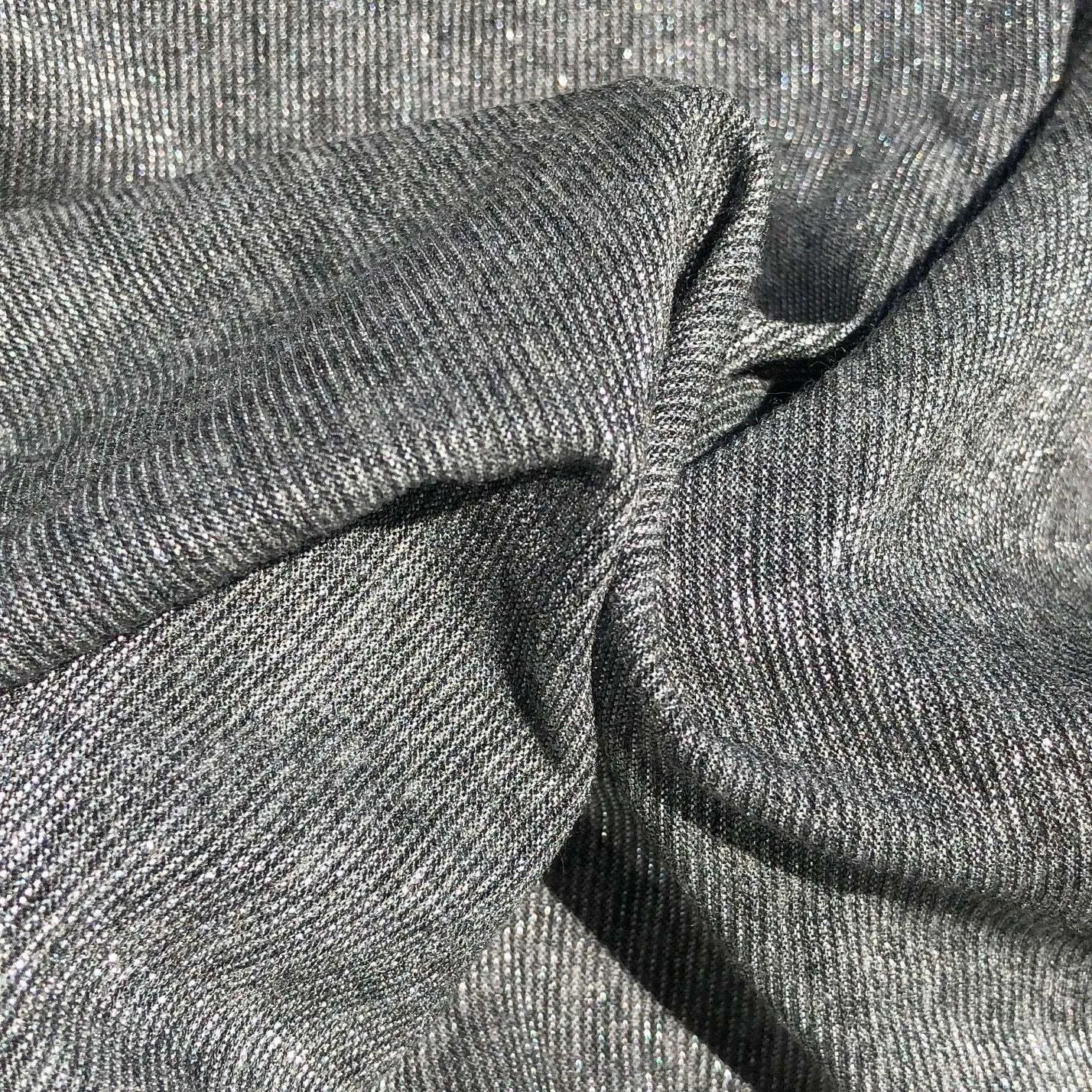 58" Shiny Glitter Gray Grey 100% Acetate Lame Metallic Woven Fabric By the Yard