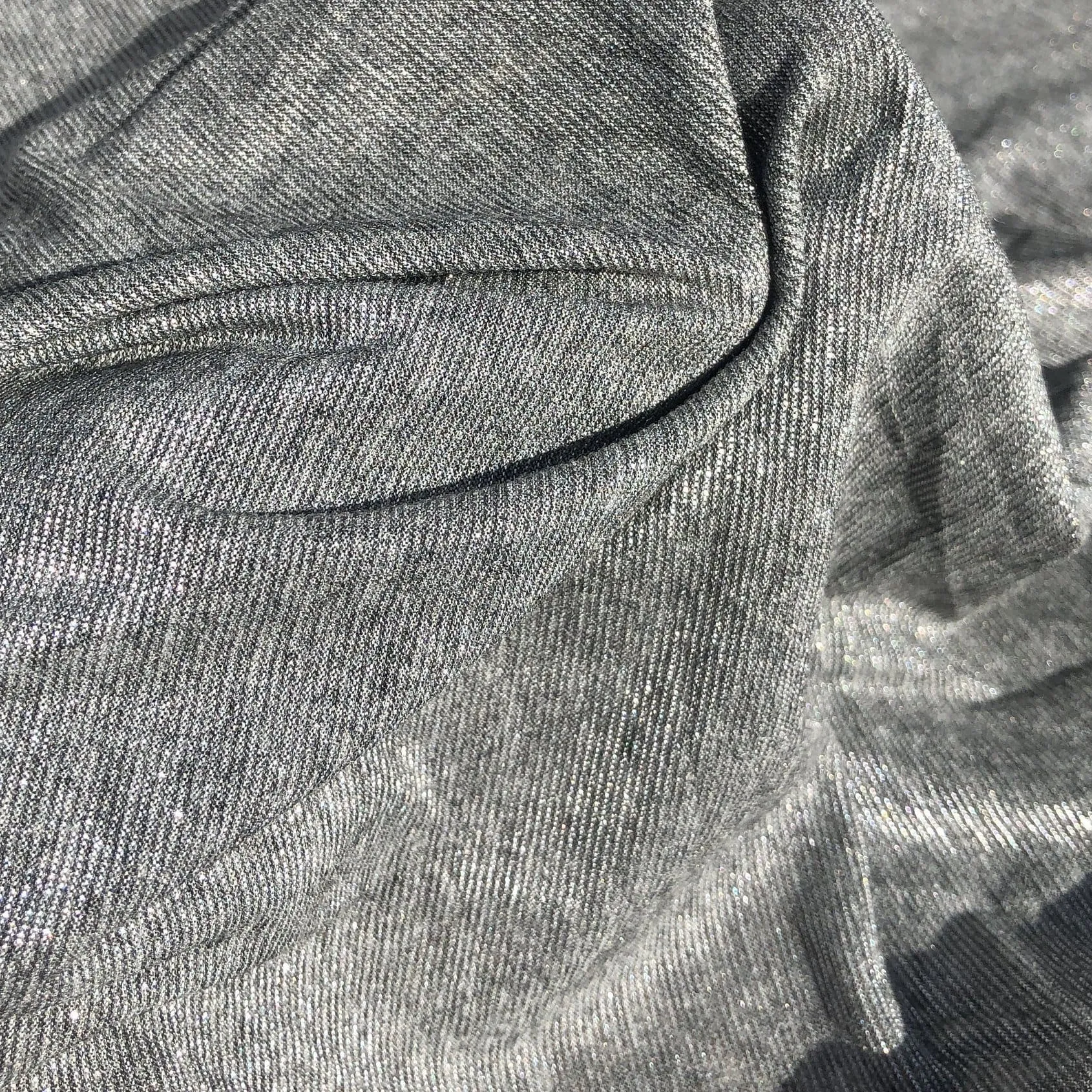 58" Shiny Glitter Gray Grey 100% Acetate Lame Metallic Woven Fabric By the Yard