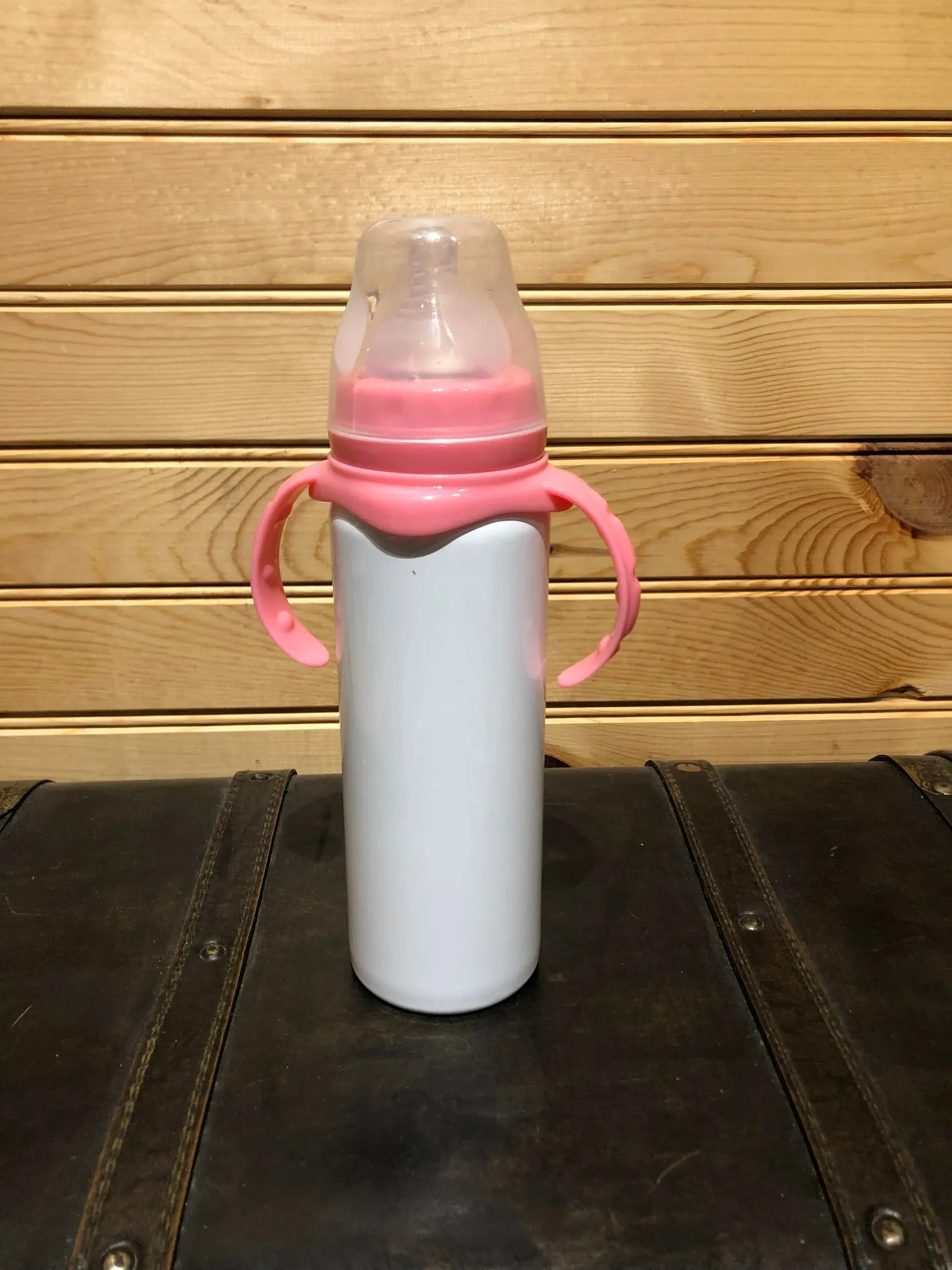 8 oz Sublimation Baby Bottle - Pink