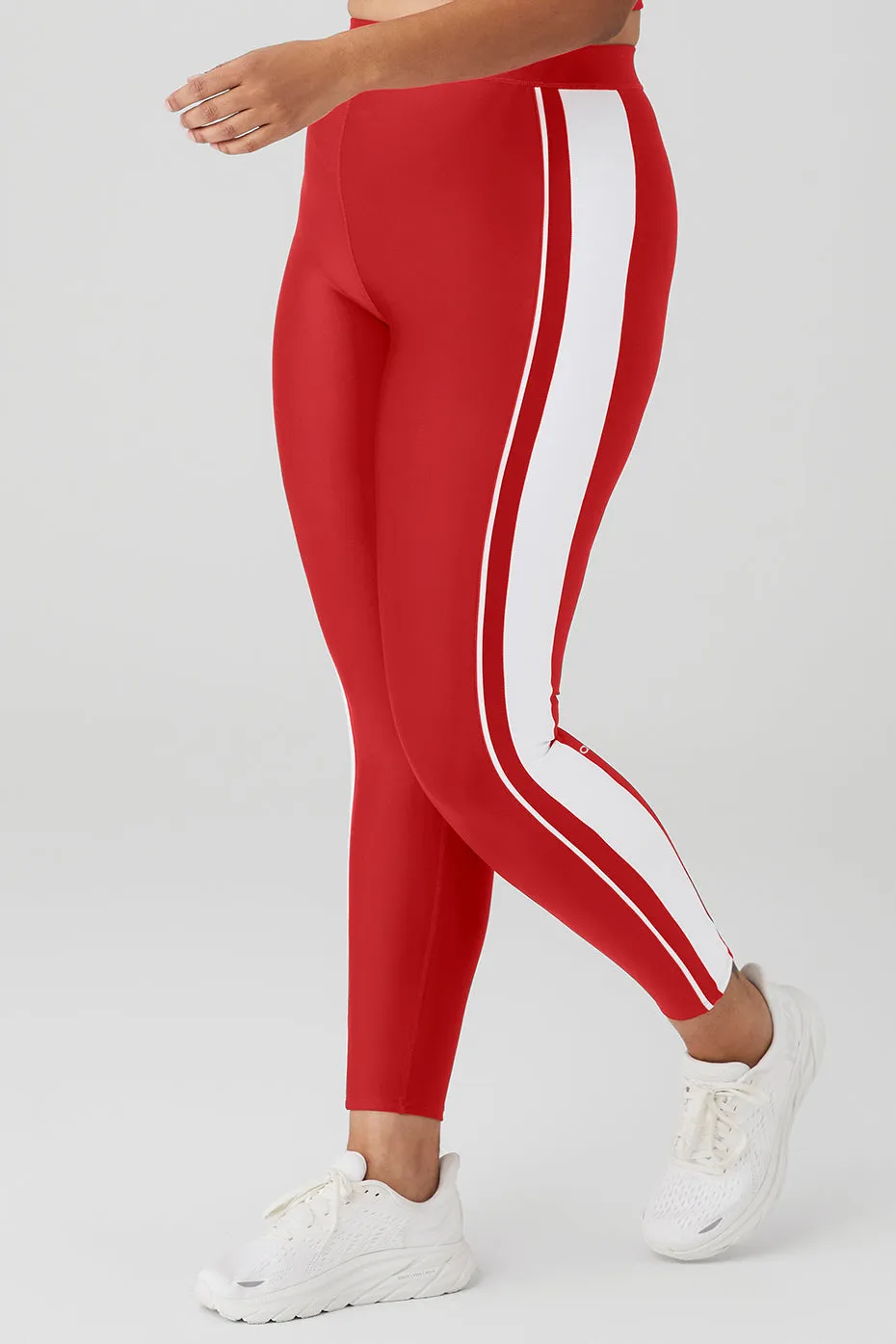 Airlift High-Waist 7/8 Car Club Legging - Classic Red/White