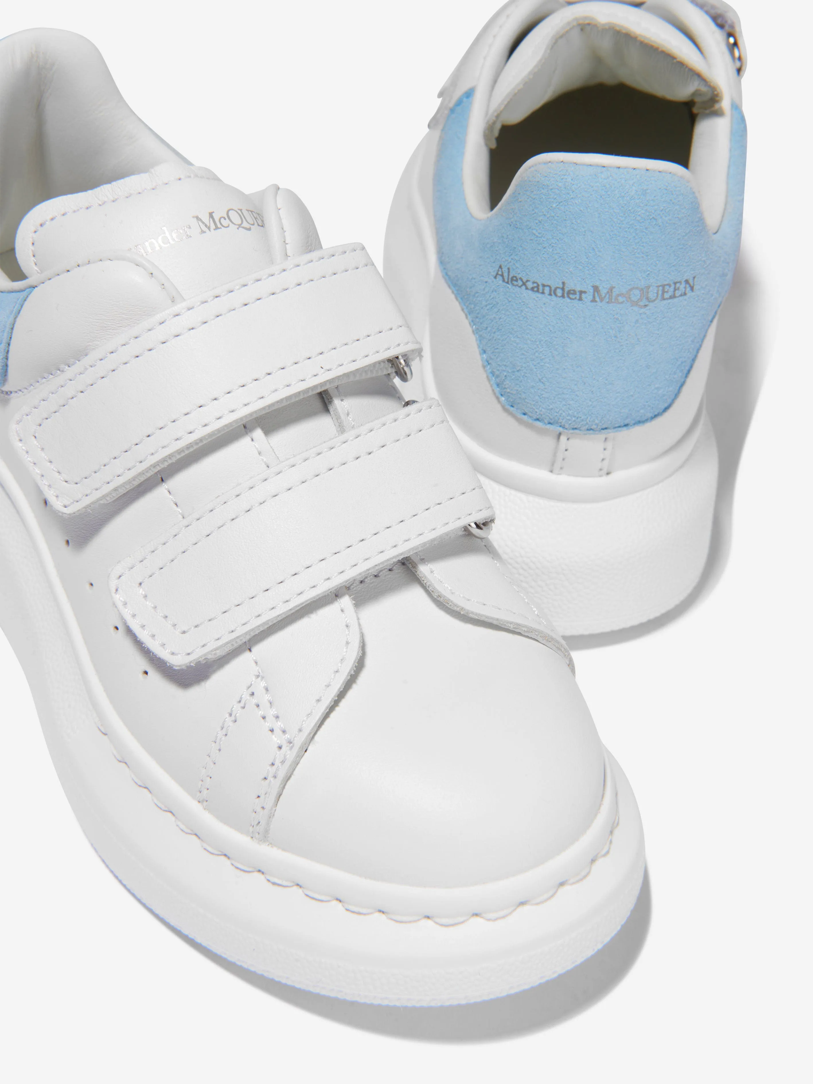 Alexander McQueen Kids Leather Velcro Strap Chunky Trainers