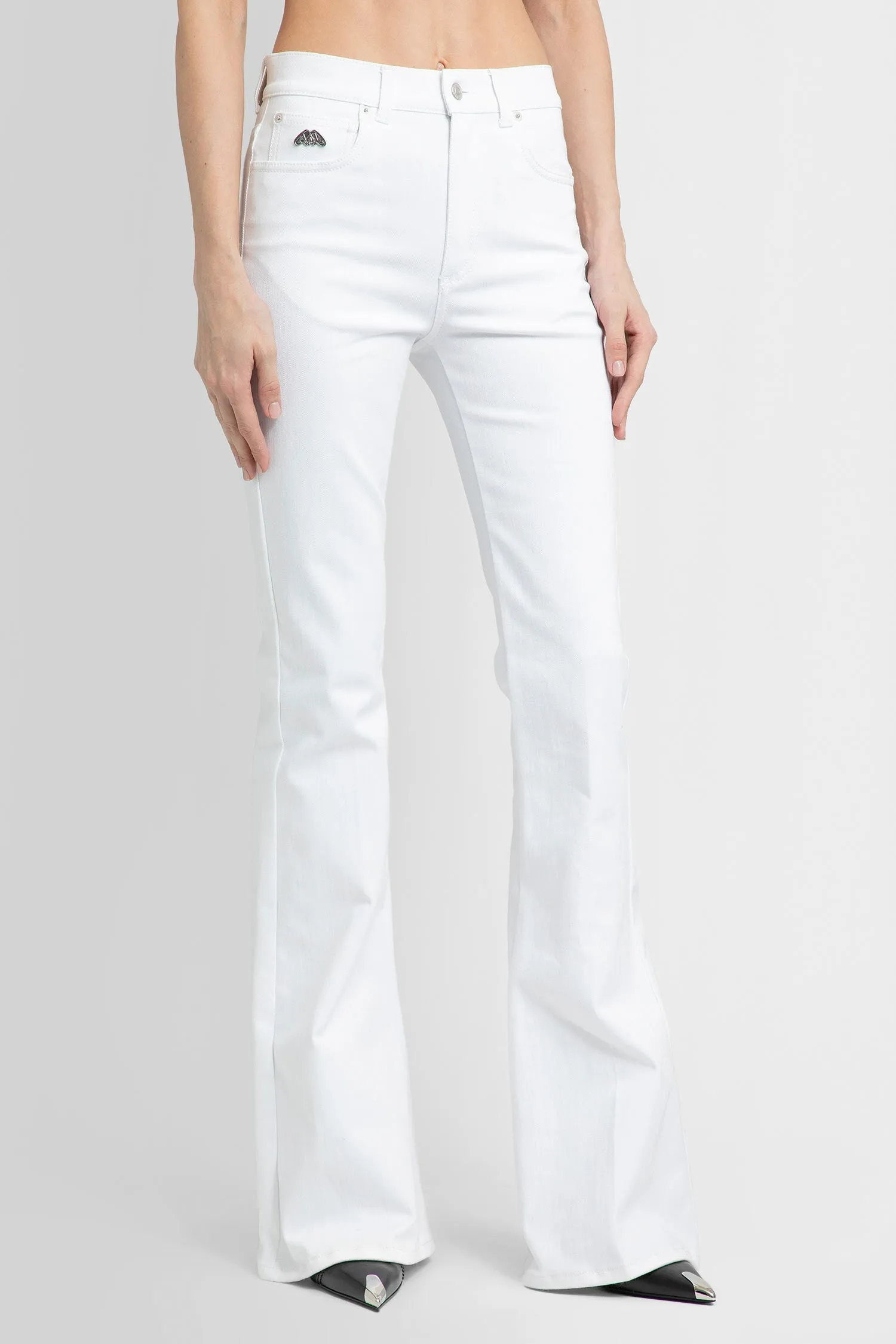 ALEXANDER MCQUEEN WOMAN WHITE JEANS