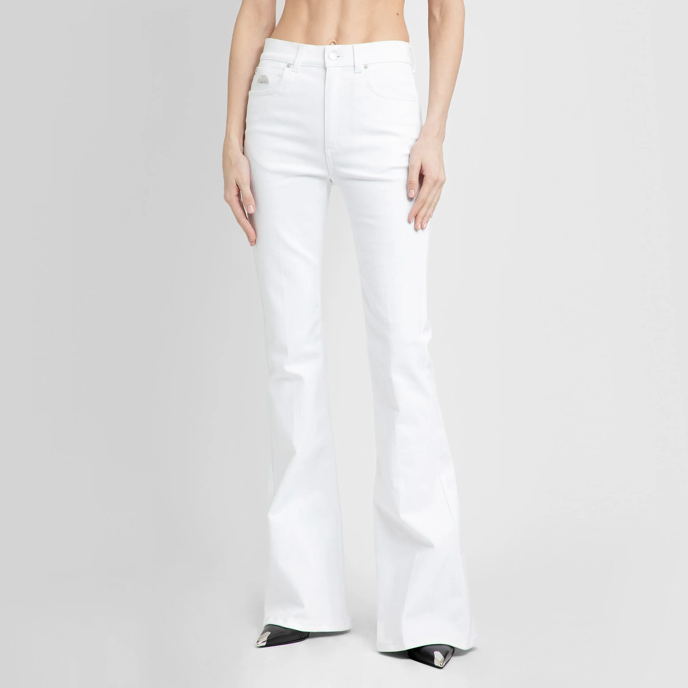 ALEXANDER MCQUEEN WOMAN WHITE JEANS