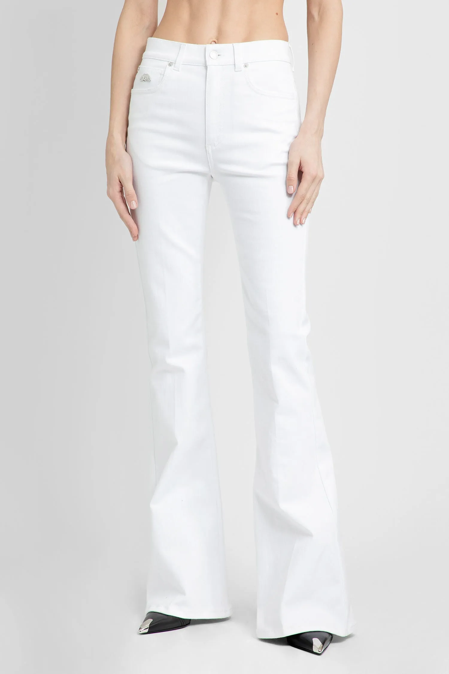 ALEXANDER MCQUEEN WOMAN WHITE JEANS