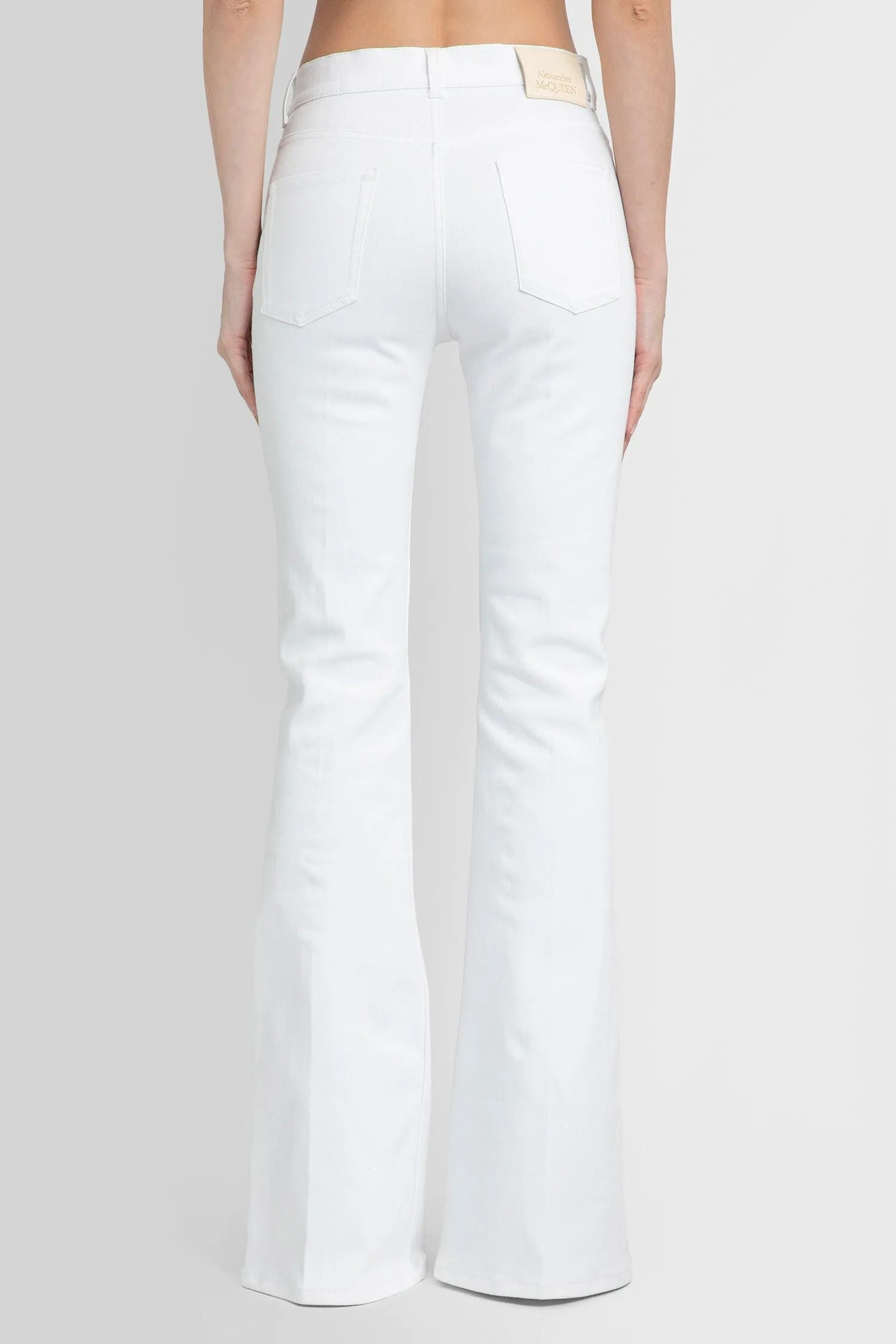 ALEXANDER MCQUEEN WOMAN WHITE JEANS