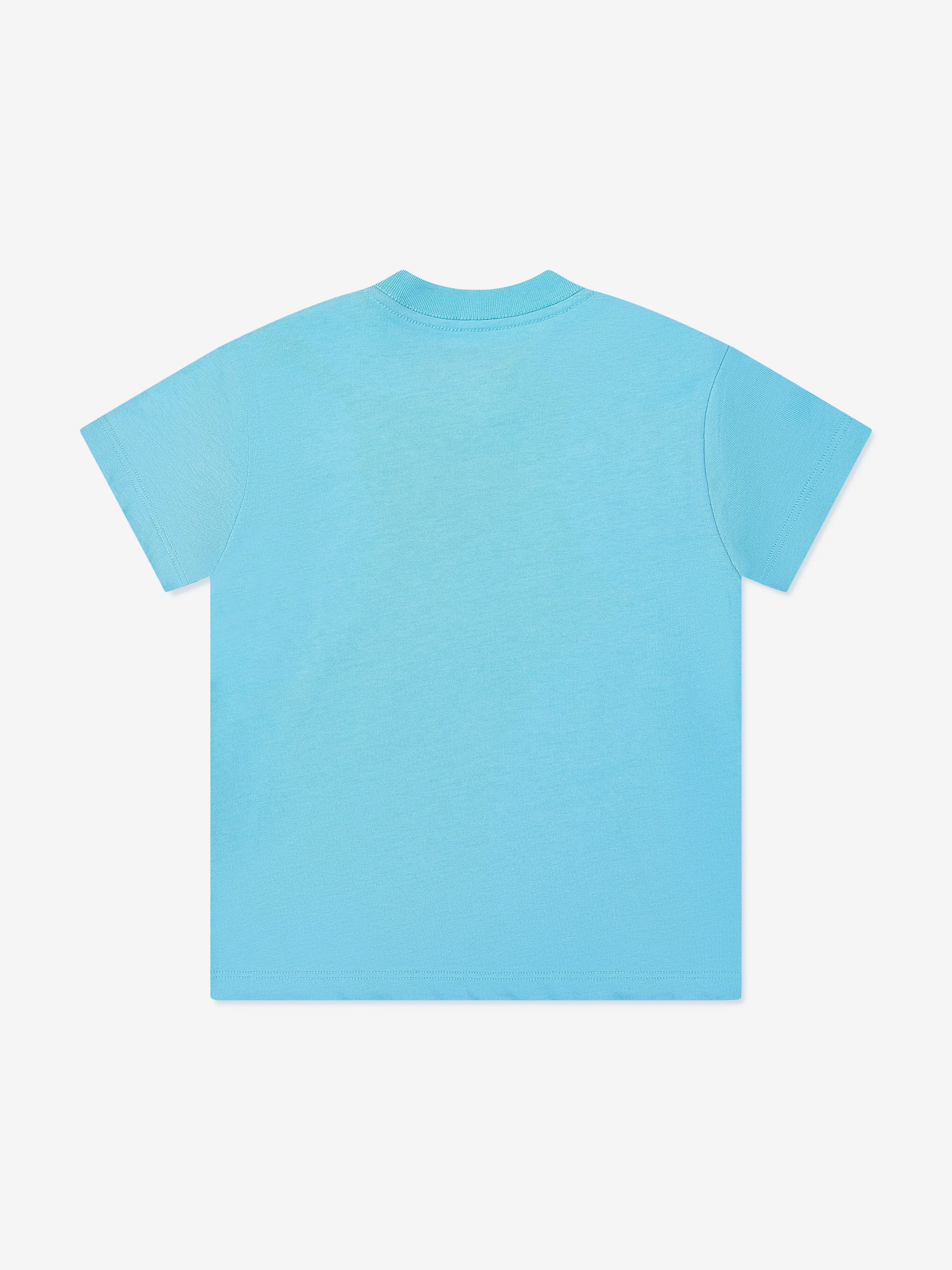 Amiri Kids Staggered Scribble Logo T-Shirt in Blue