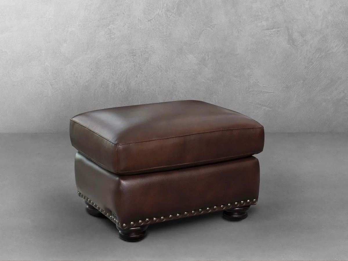 Austin Leather Ottoman