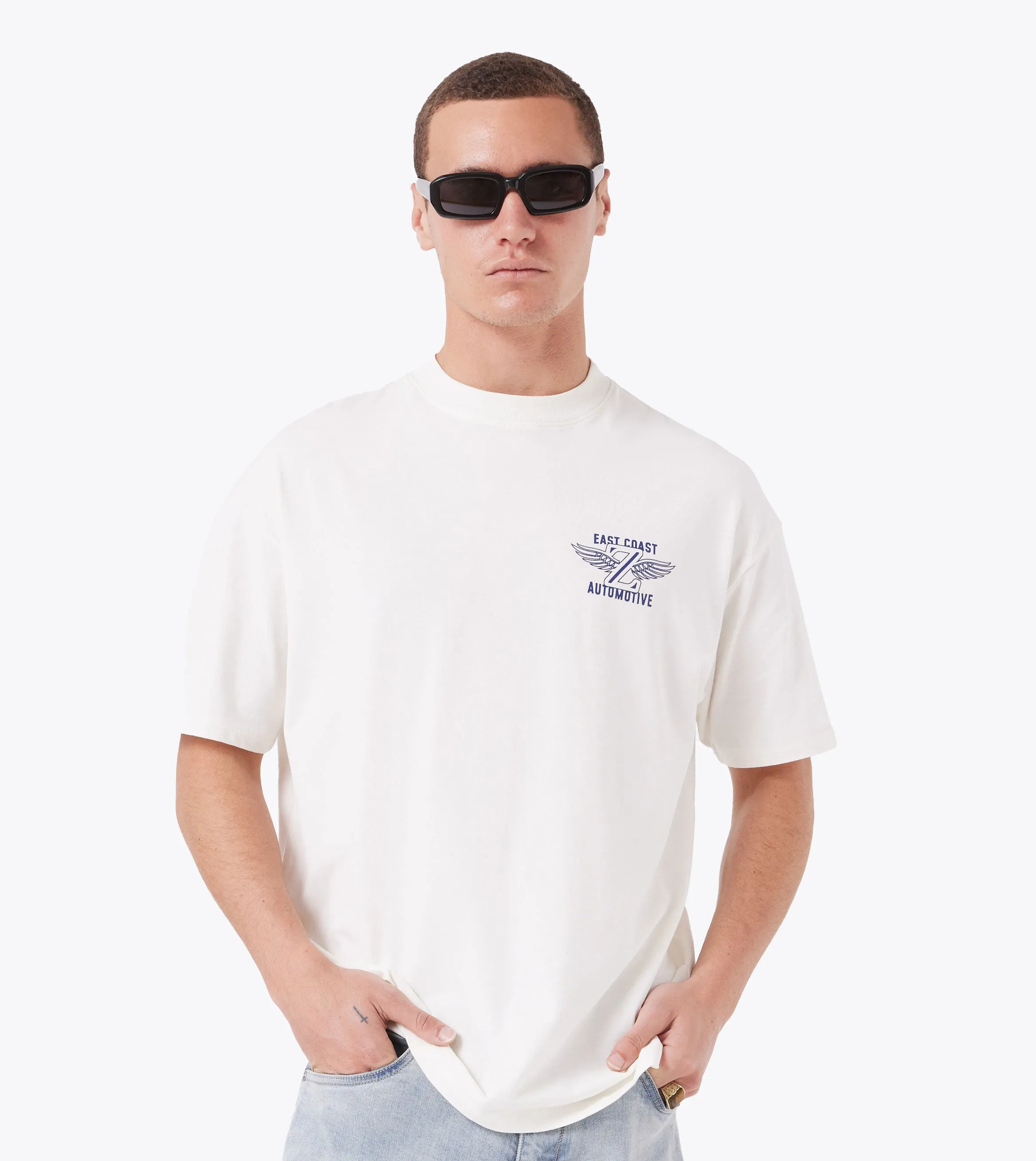 Automotive Box    Tee Vintage White