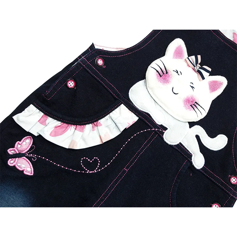 Baby Cute Cartoon Cat Skin-friendly Overalls