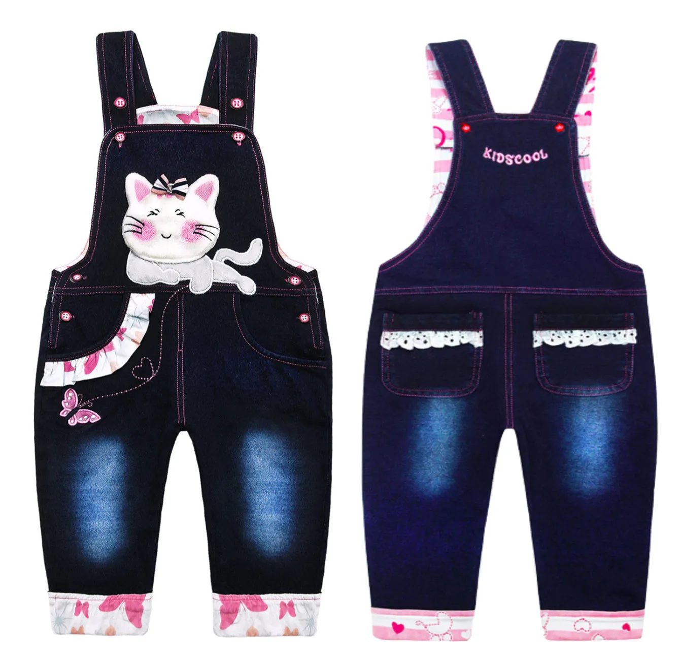 Baby Cute Cartoon Cat Skin-friendly Overalls