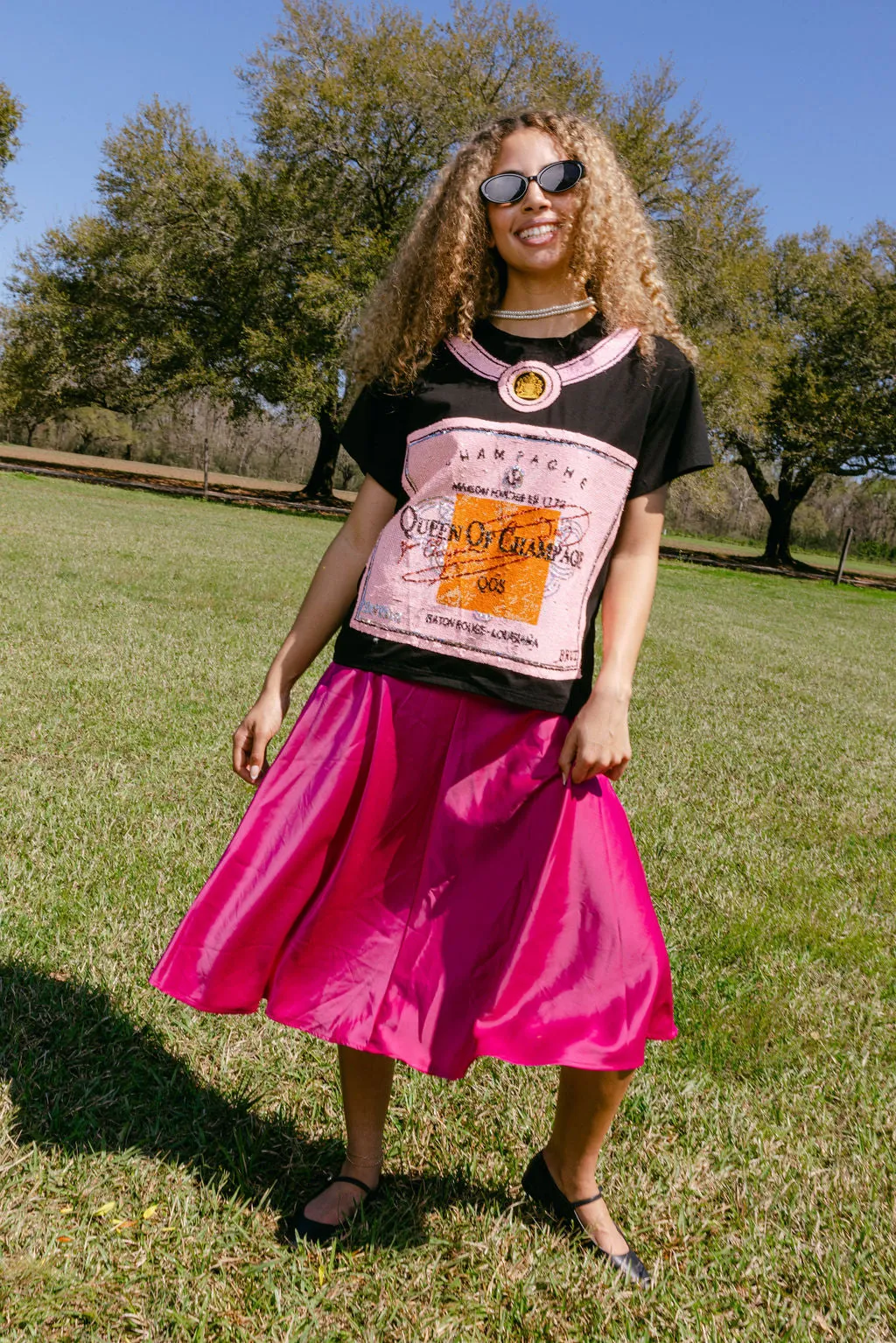 Black Queen of Champagne Tee