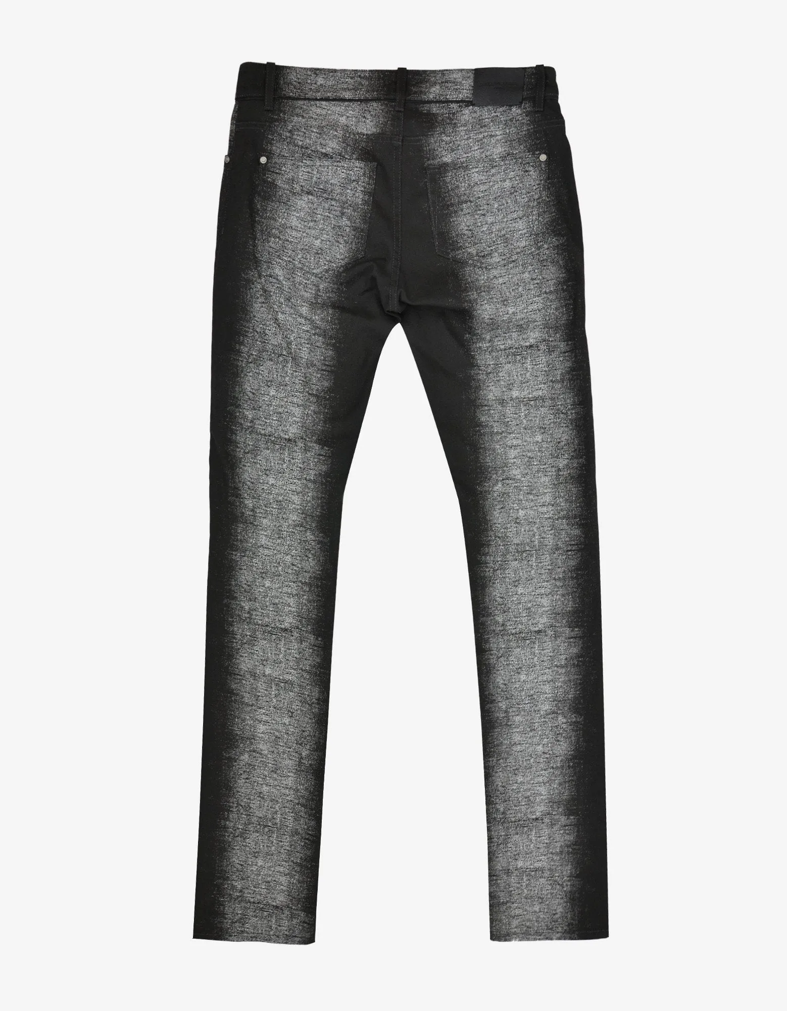 Black Spray Paint Effect Slim Cotton Jeans -