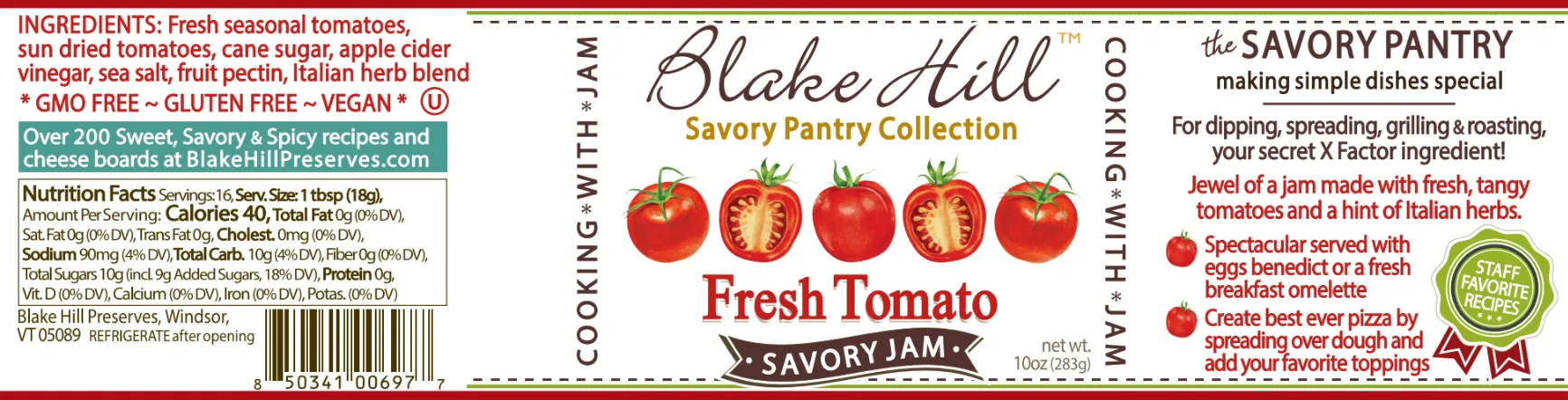 Blake Hill Preserves - Fresh Tomato Savory Jam