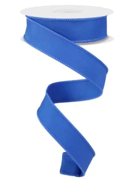 Blue 7/8” skinny wired ribbon