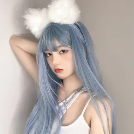 BLUE LONG STRAIGHT WIG PL52595