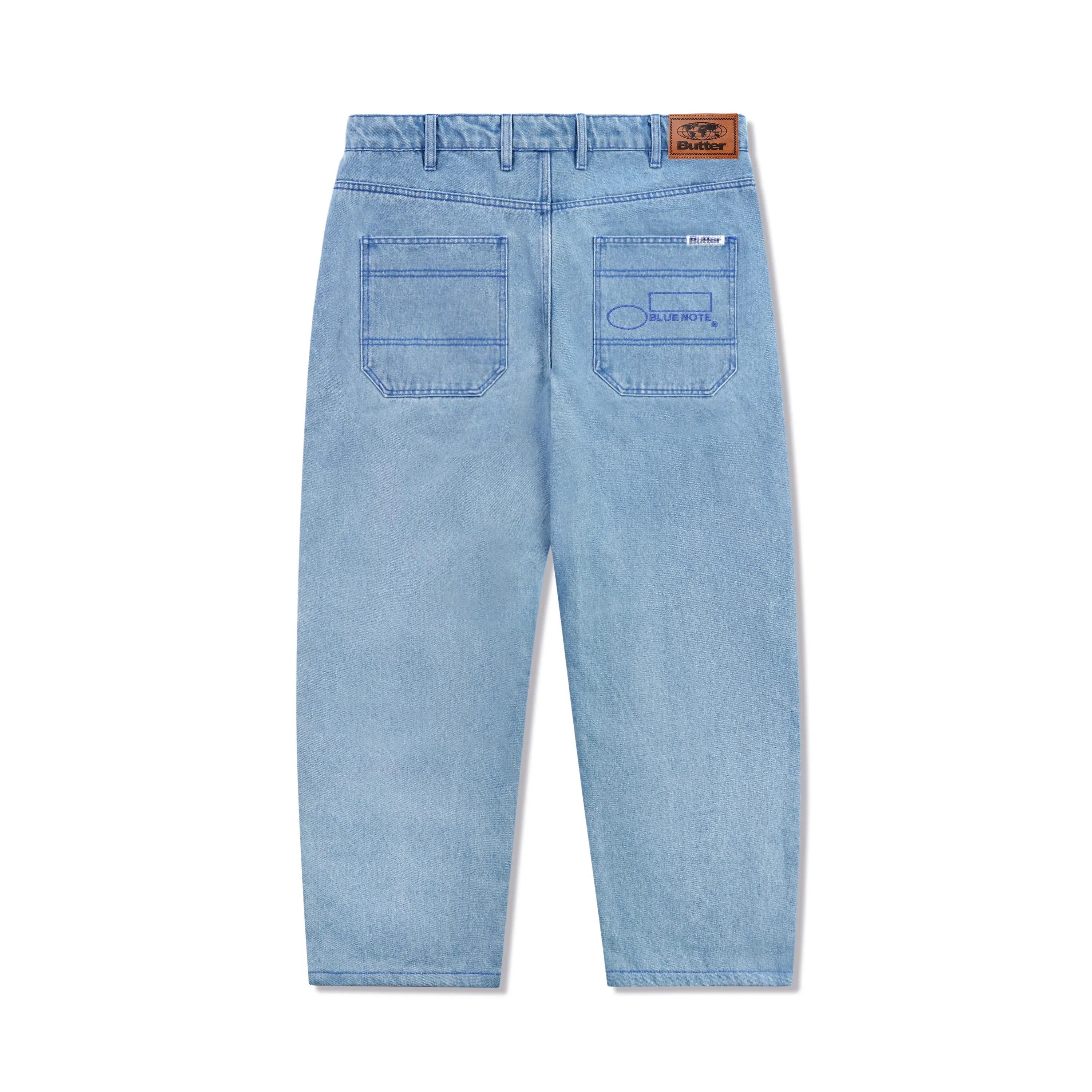 Blue Note Pleated Denim Jeans, Washed Indigo