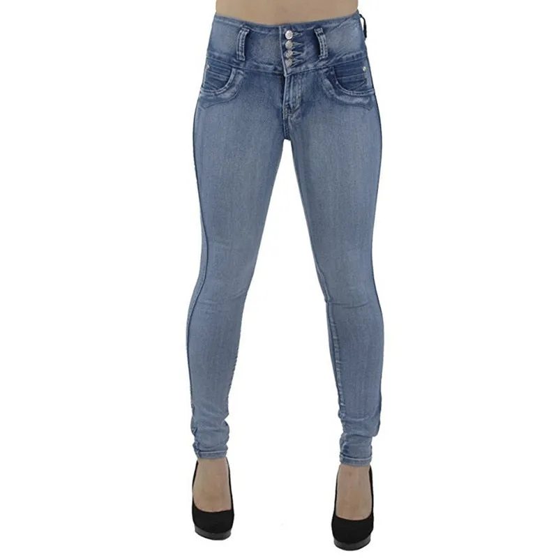 Casual Jeans High Waist Skinny Butt Lifting Elastic Bodycon Pencil Sexy Push Up Hip Ladies Jeans