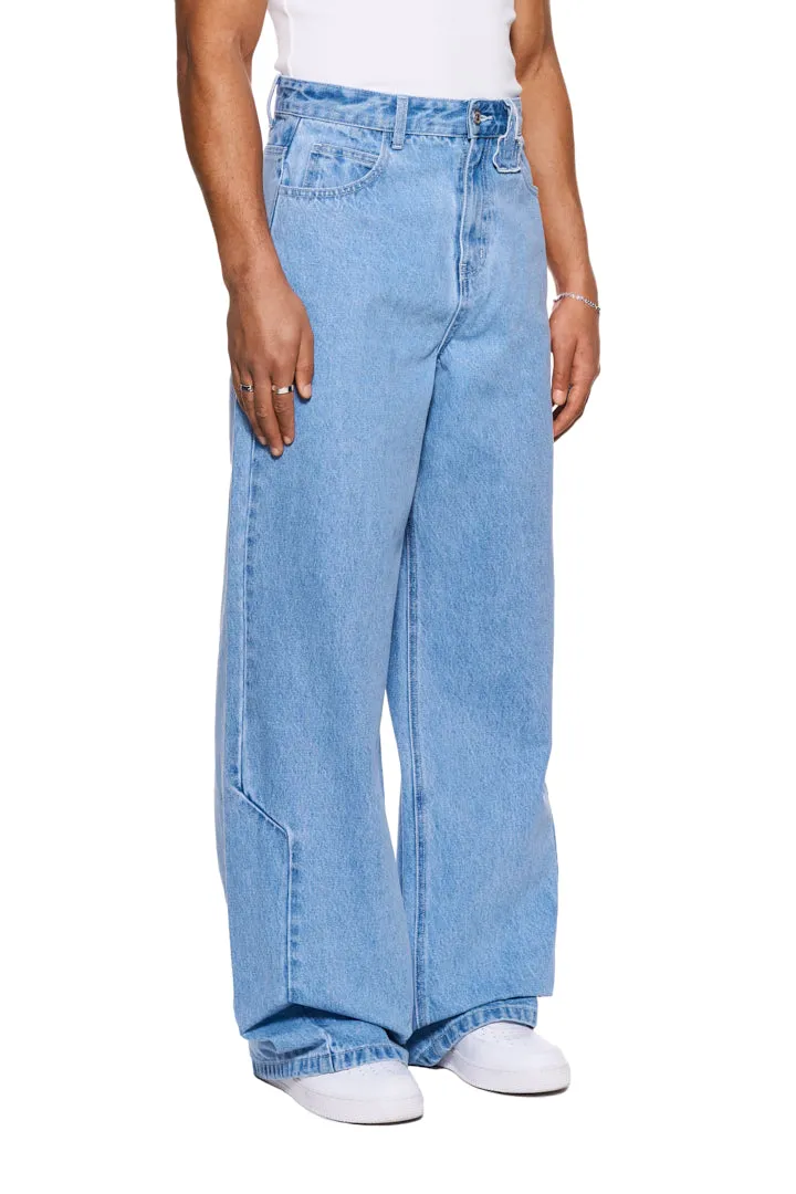 CC Blue Loose Fit Denim Pants