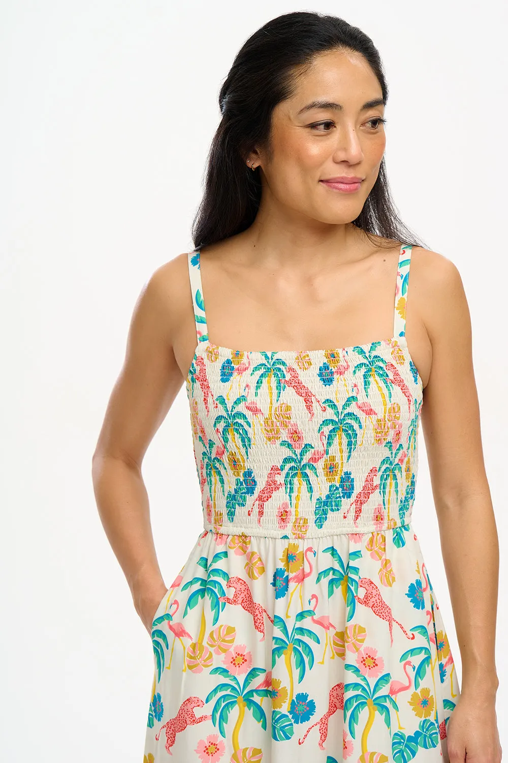 Christabel Sundress - Off-White/Multi, Summer Jungle