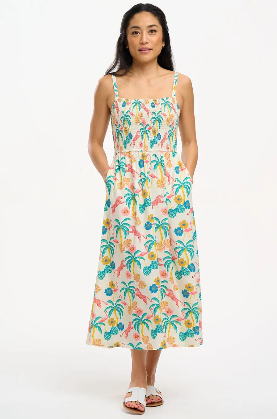 Christabel Sundress - Off-White/Multi, Summer Jungle