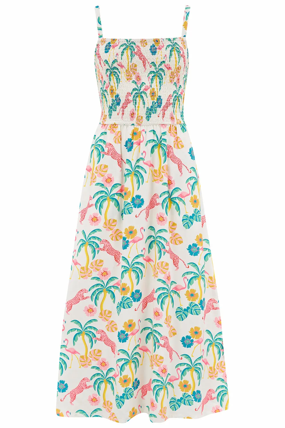 Christabel Sundress - Off-White/Multi, Summer Jungle