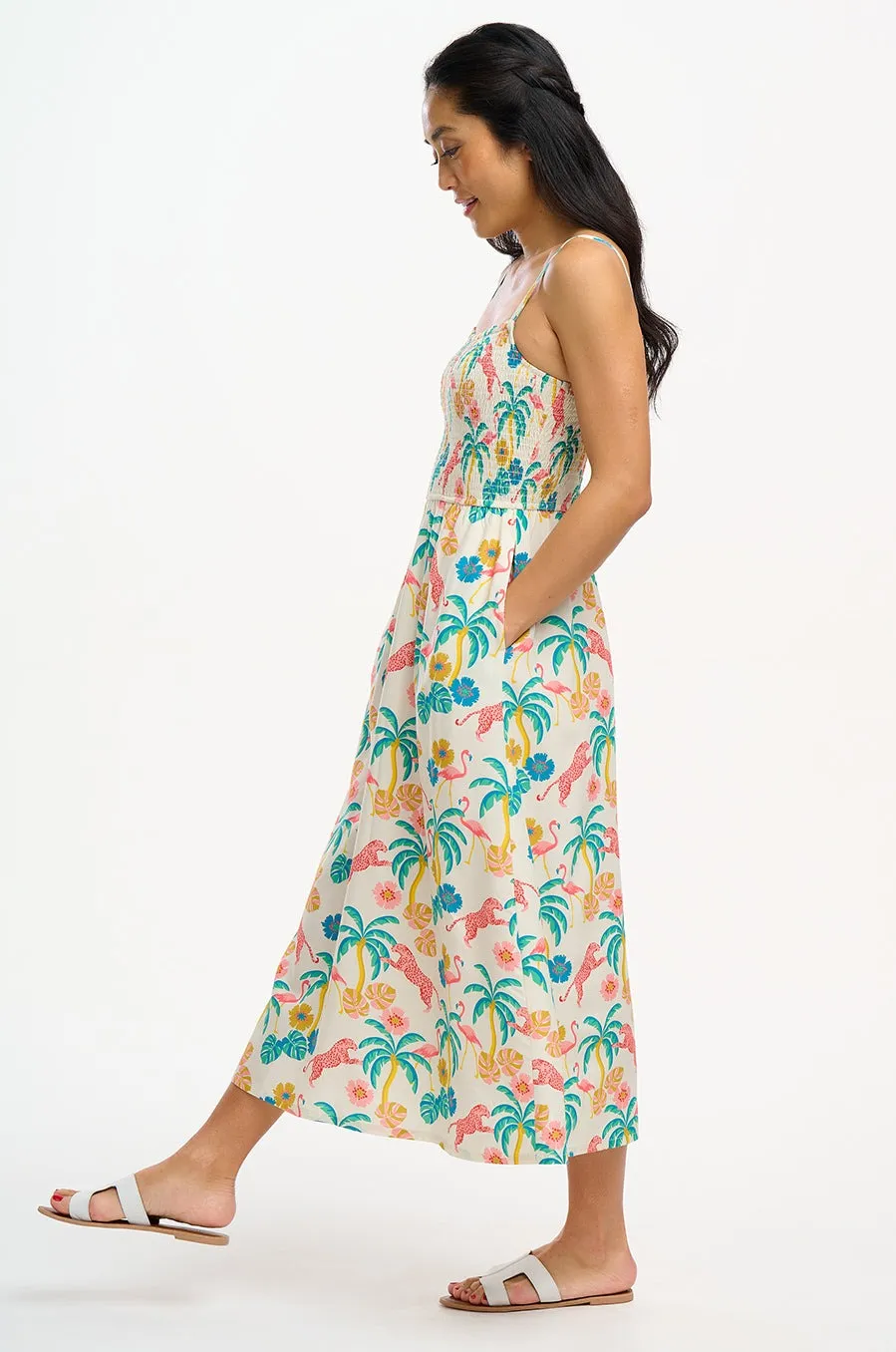 Christabel Sundress - Off-White/Multi, Summer Jungle