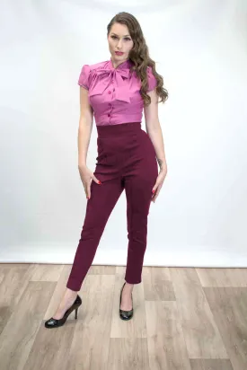 Cigarette Pant - Burgundy