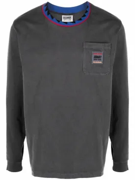 Cotton Contrasting-Collar Sweatshirt