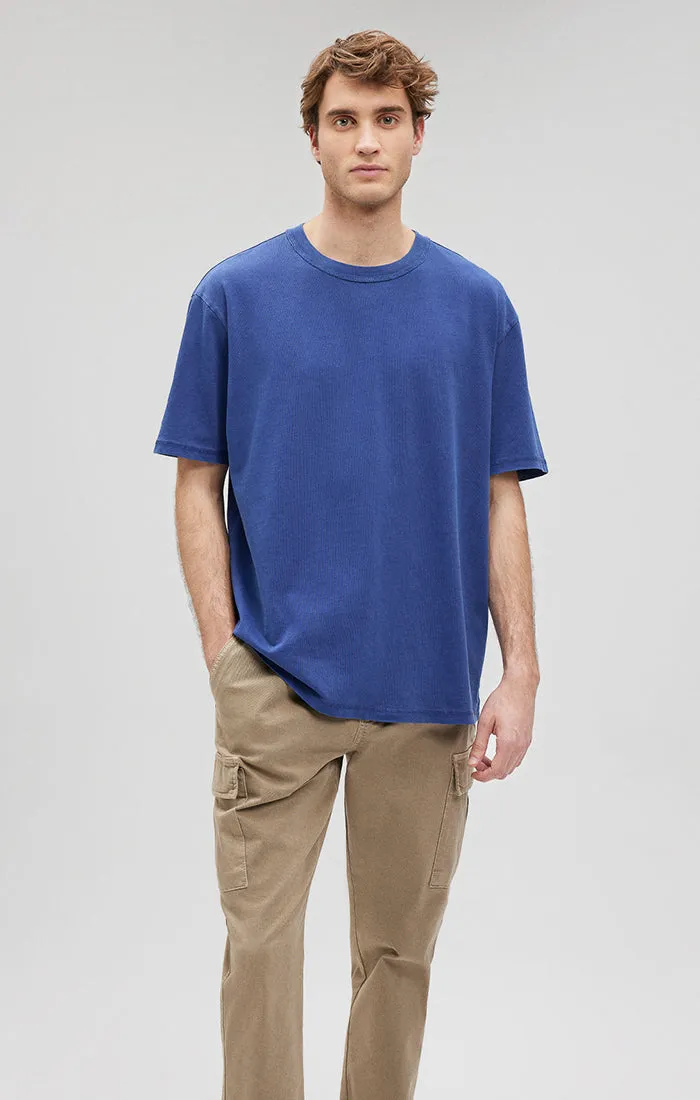 CREW NECK T-SHIRT IN MAZARINE BLUE