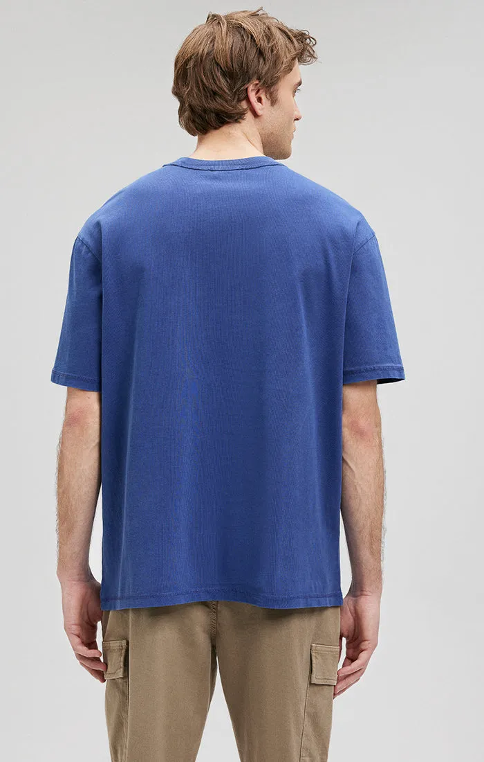 CREW NECK T-SHIRT IN MAZARINE BLUE