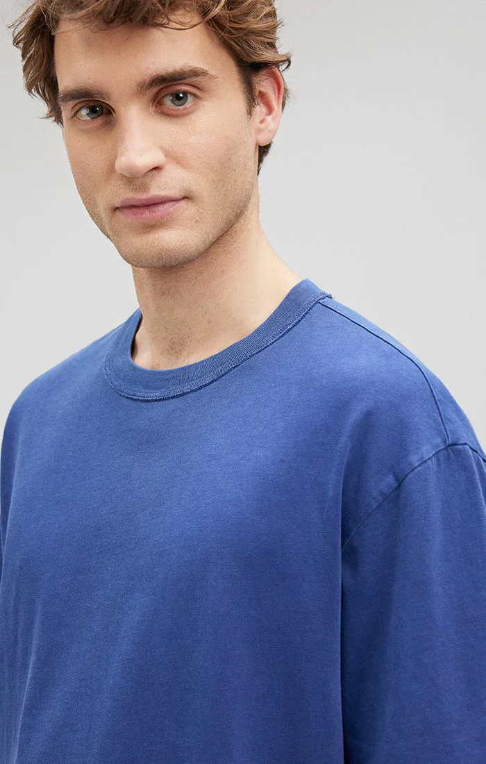 CREW NECK T-SHIRT IN MAZARINE BLUE