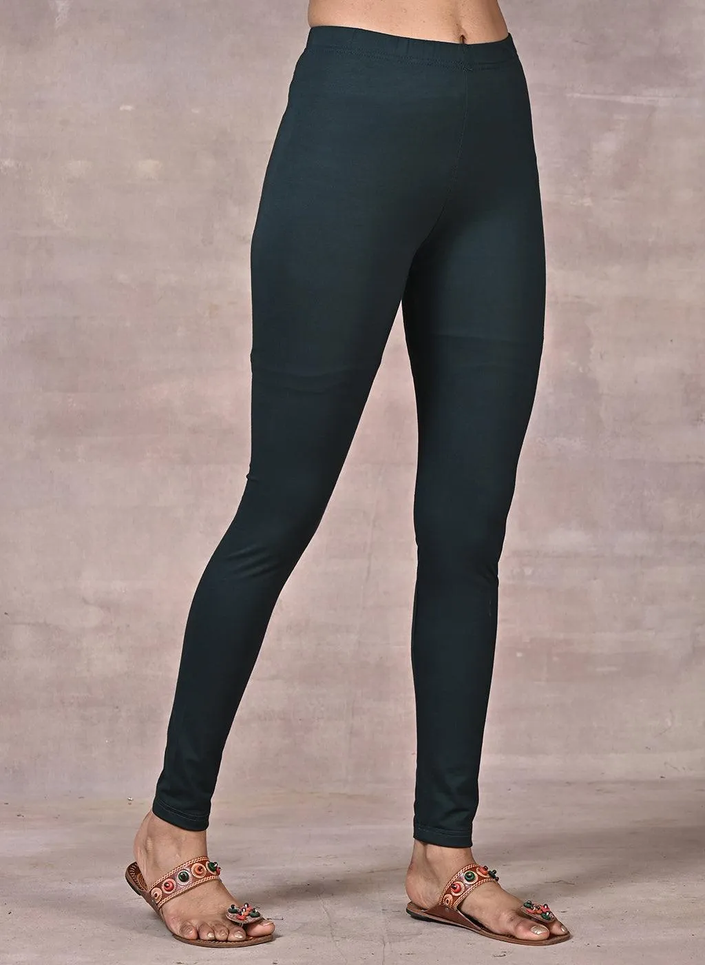 Dark Green Plain Tight