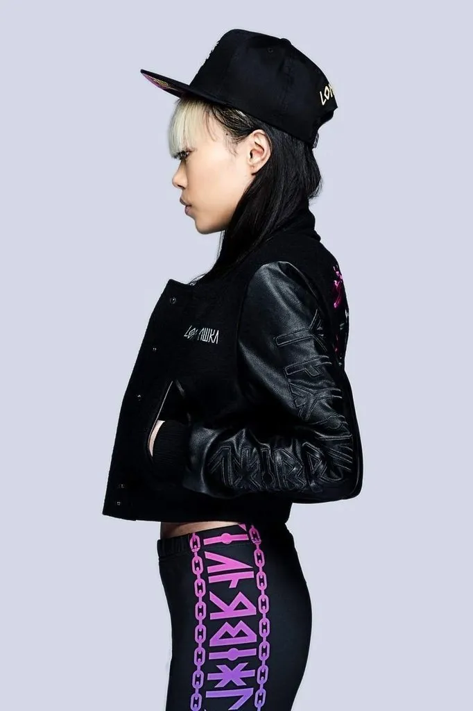 Death Adder Chain Crop Varsity Jacket