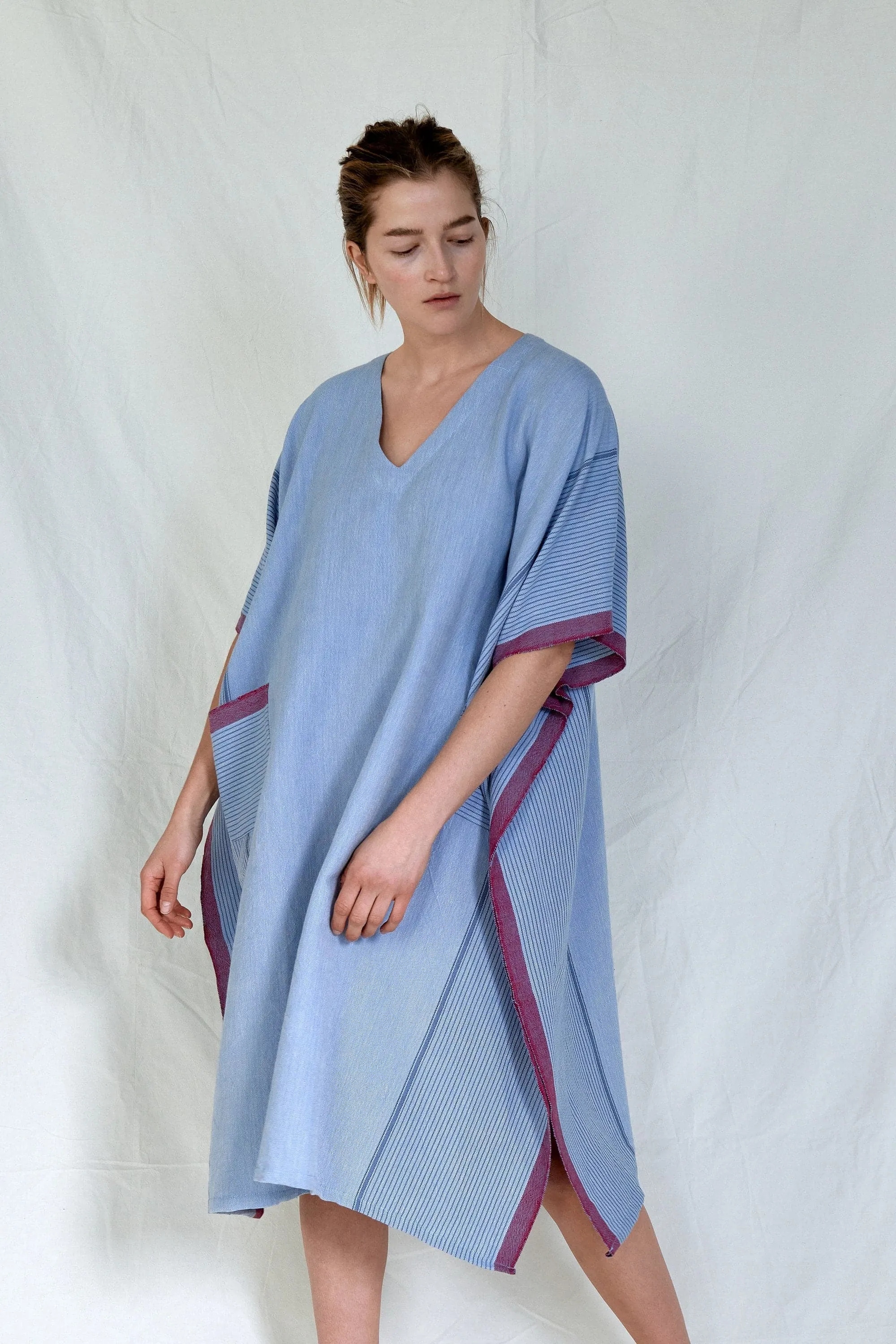 Denim Wash Tribeca V-Neck Kaftan