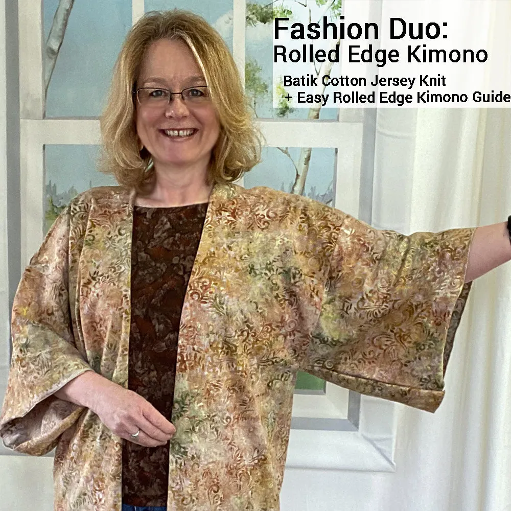 Fashion Duo - Easy Rolled Edge Kimono - Jersey Knit