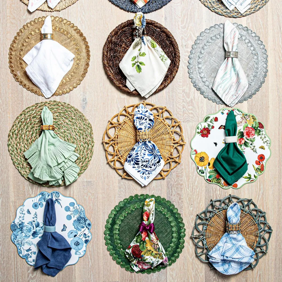 Field of Flowers Placemat Set/4 - Chambray