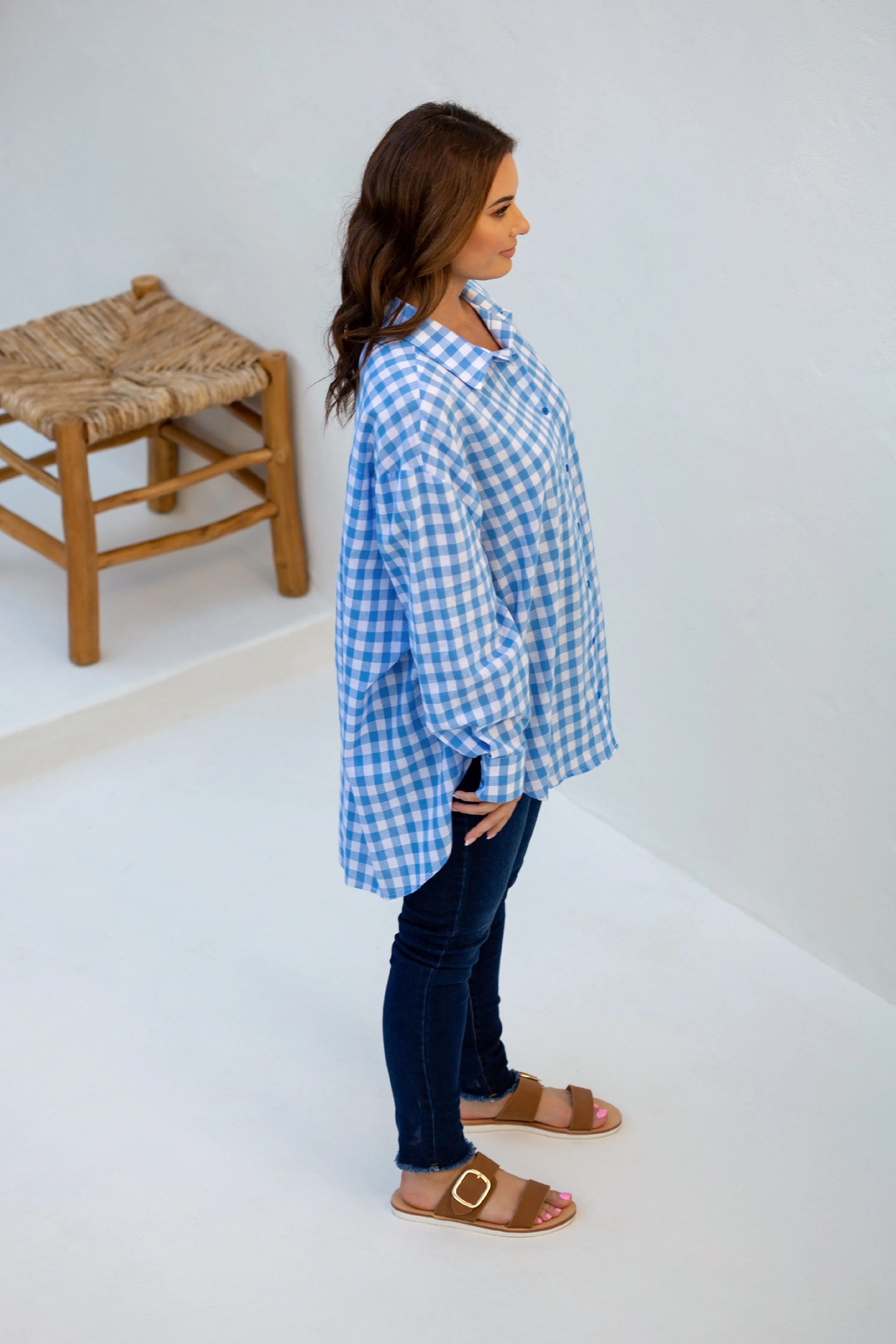 FINAL SALE Amore Shirt in Egyptian Gingham