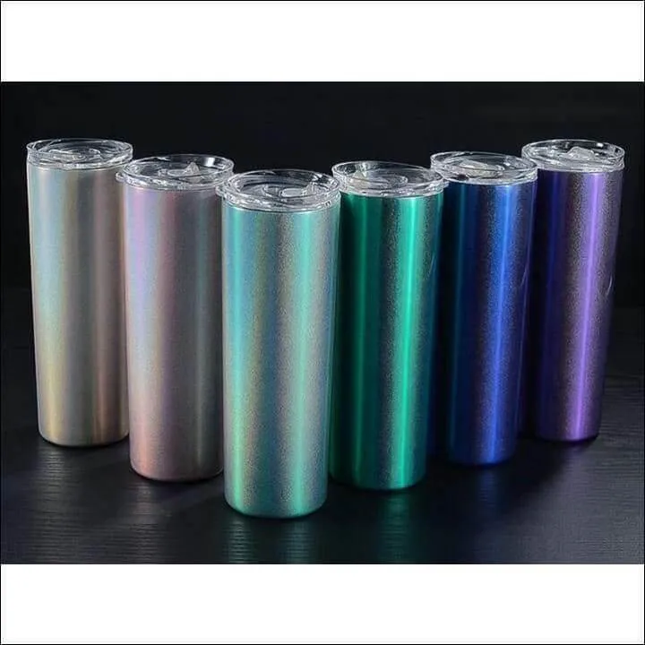 Glitter Tumblers 20oz Skinny Easy hold Hot or Cold Cup