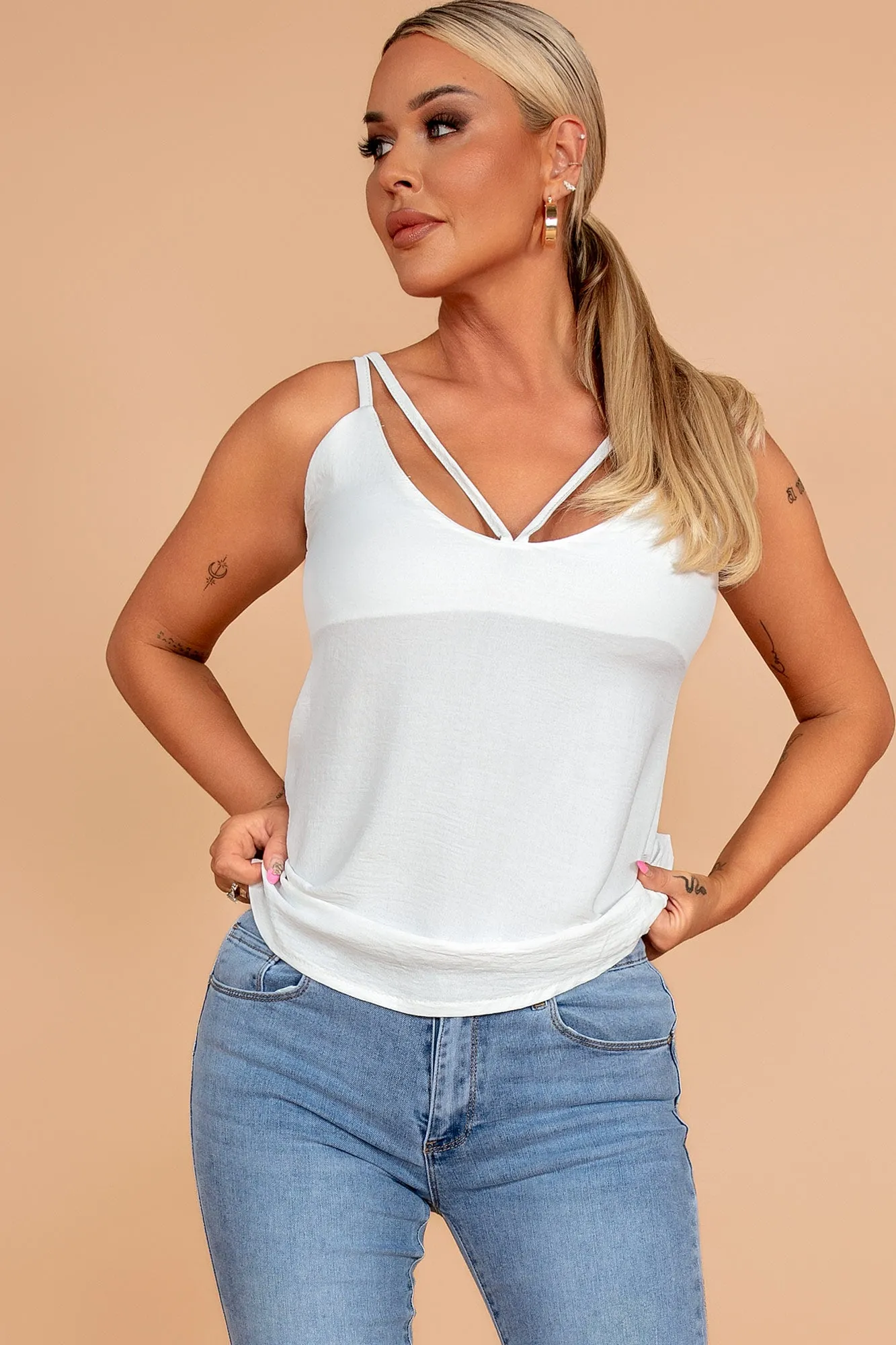 Gretel White Cami Top