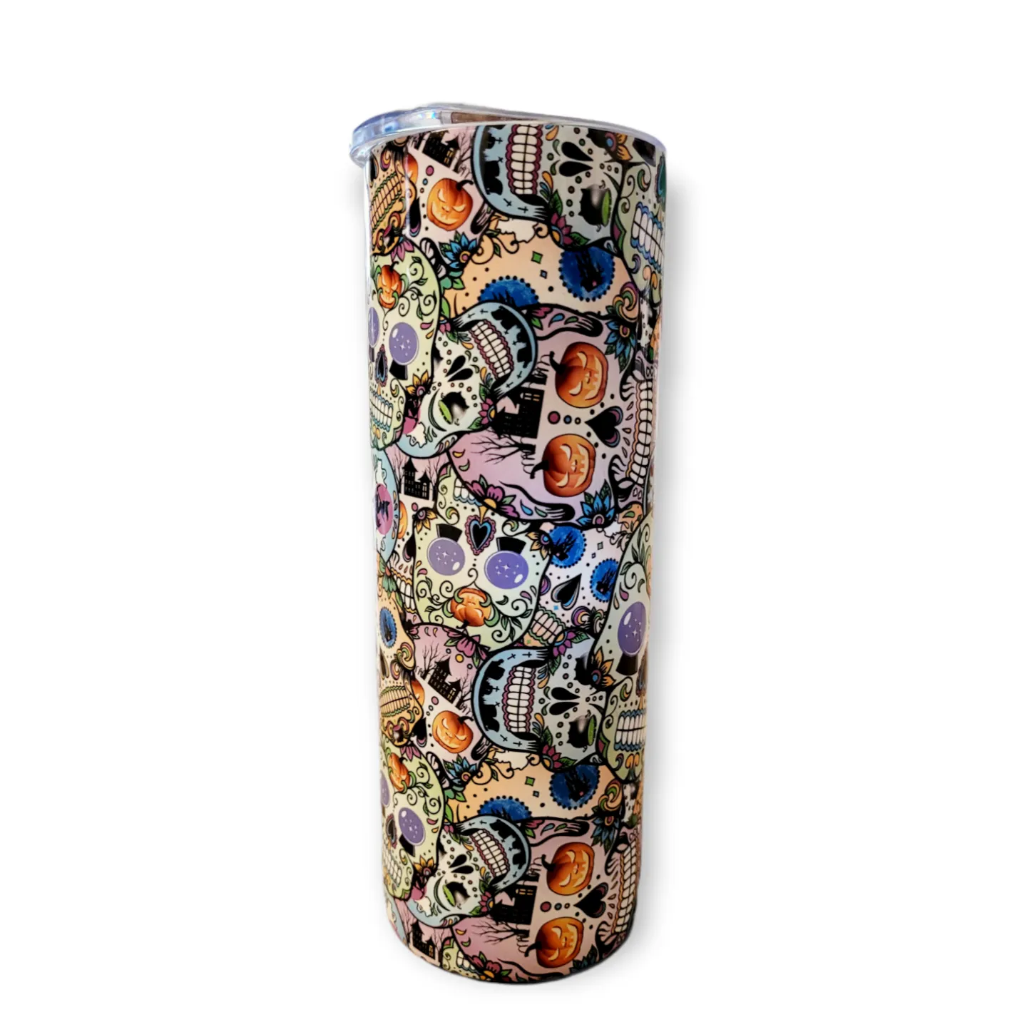 Halloween Sugar Skulls - Skinny Tumbler