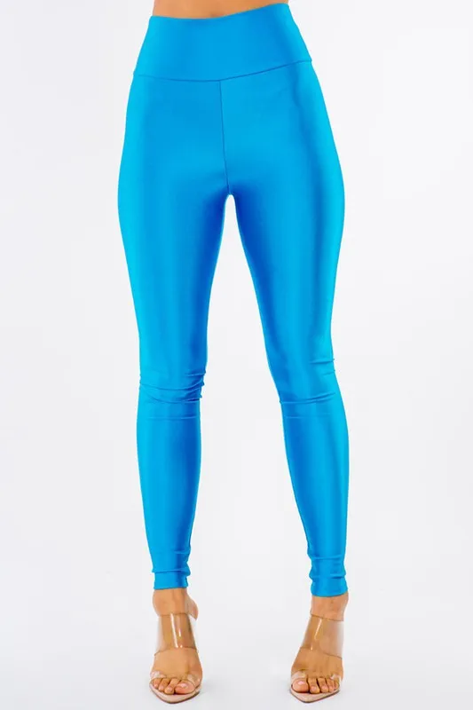 High Waist Shiny Leggings