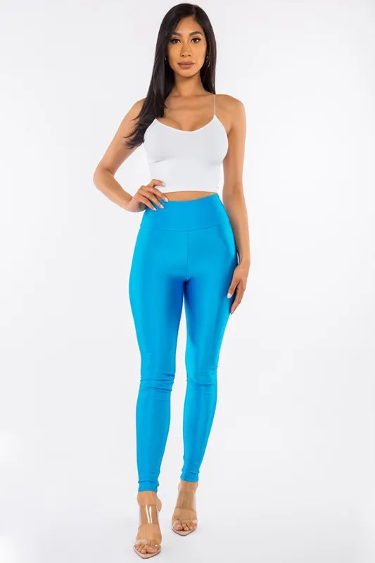 High Waist Shiny Leggings