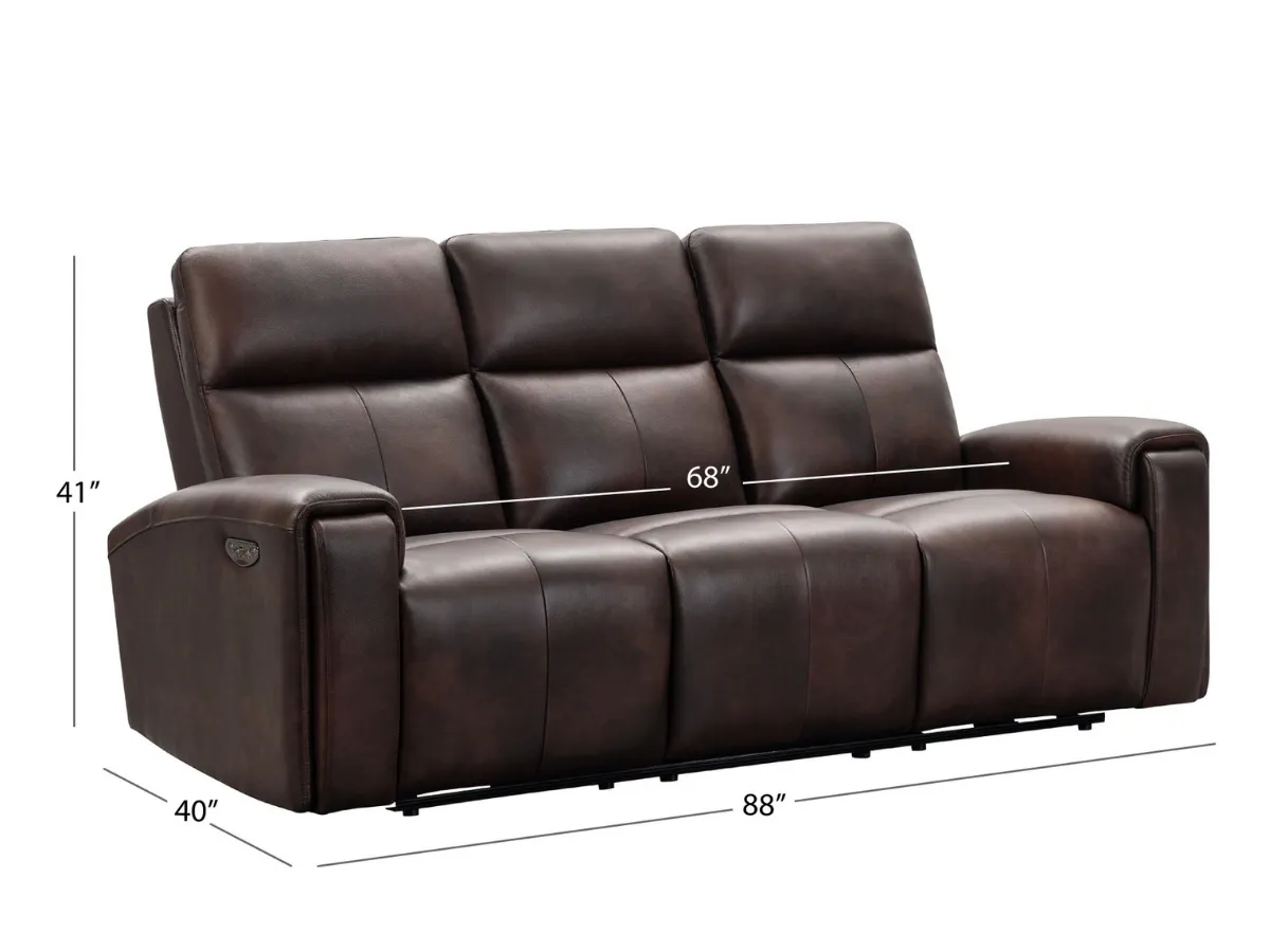 Keegan Power Reclining Leather Sofa