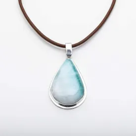 Larimar Teardrop Pendant CLOUD XXVII